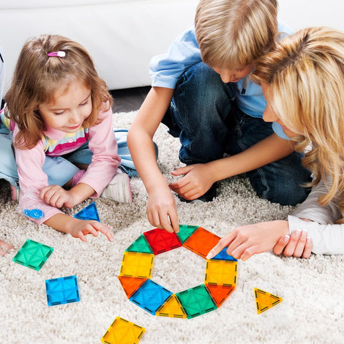 Magnetic Tiles, 100PCS Building Blocks, STEM Magnets Building Toy Set, Preschool Kindergarten Construction Stacking Toy, School Teacher Supplies, Classroom Must Haves